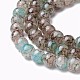 Rociar perlas de vidrio pintado hebras X-GLAA-A038-C-48-3