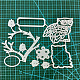炭素鋼カッティングダイステンシル  DIYスクラップブッキング/フォトアルバム用  装飾的なエンボス印刷紙のカード  フクロウ  マットプラチナカラー  11.1x15.2cm DIY-L022-014-2