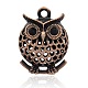 Alloy Rhinestone Hollow Owl Pendants for Halloween ALRI-J031-02R-NF-1