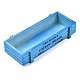 木製の植物ボックス＆収納ボックス  単語の長方形  ブルー  21.3x7.2x4.5cm CON-M002-01C-2