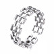 304 Stainless Steel Square Open Cuff Ring RJEW-T023-15P-3