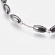 Non-Magnetic Synthetic Hematite Beads Pendant Necklaces NJEW-JN02172-4