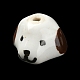 手作りの陶器ビーズ  DIYのブレスレットとイヤリングのアクセサリー用  犬  ホワイトスモーク  9x13.5x14mm  穴：1.6mm PORC-Q266-01A-2