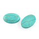 Craft Findings Dyed Synthetic Turquoise Gemstone Flat Back Cabochons TURQ-S276-8x10mm-01-1
