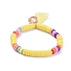 Bracelets élastiques faits à la main de perles heishi en pâte polymère BJEW-JB05088-02-1