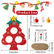 Gorgecraft 2 juegos 2 colores árbol de navidad decoración de exhibición de madera para niños DJEW-GF0001-62-2