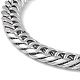 201 Stainless Steel Curb Chain Bracelet with 304 Stainless Steel Clasps for Men Women BJEW-M235-02E-P-2