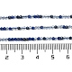 クリアガラスビーズ連売り  小さなビーズ  多面カット  ラウンド  ダークブルー  2mm  穴：0.6mm  約188個/連  14.09''（35.8センチメートル） GLAA-H027-01B-5