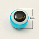 Flat Round Evil Eye Resin Beads X-RESI-R038-M-2