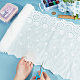 AHANDMAKER 3 Yard Lace Trim 13.6 Inch Wide White Cotton Lace Ribbon Eyelet Lace Trim for Sewing OCOR-GA0001-66-3
