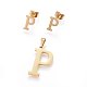 304 Stainless Steel Pendants and Stud Earrings Jewelry Sets SJEW-P099-16G-1