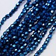 Electroplate Crystal Glass Barrel Beads Strands EGLA-F017-H04-2