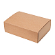 クラフト紙引き出し折りたたみボックス  引き出しボックス  長方形  長方形  バリーウッド  27.2x19.2x8.2cm  インナー：25x17x8センチメートル CON-WH0028-02B-5