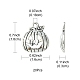 20 Stück Halloween-Kürbis-Jack-o'-Lantern-Legierungsanhänger im tibetischen Stil TIBEP-YW0001-43AS-2