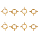 UNICRAFTALE Golden Spring Clasps 8PCS Stainless Steel Spring Ring Clasps Closed Ring Clasps Smooth Surface Clasp Connector Findings for DIY Jewelry Making 23x14x4mm STAS-UN0002-62A-1