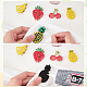 FINGERINSPIRE 6PCS Fruit Beaded Sew on Patches 6 Style Cherry Pineapple Banana Mango Strawberry Cloth Appliques Patches Handmade Beaded Appliques for Clothes DIY-FG0003-77-3