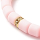 Natural Lava Rock Stretch Bracelets Set for Girl Women BJEW-JB06868-10
