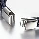 Men's Braided Leather Cord Bracelets BJEW-H559-10B-4