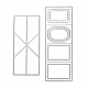 炭素鋼カッティングダイステンシル  DIYスクラップブッキング/フォトアルバム用  装飾的なエンボス印刷紙のカード  マットプラチナカラー  16.7x6x0.08cm  13.3x6x0.08cm DIY-P011-53-1