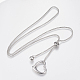Adjustable 304 Stainless Steel Lariat Necklaces NJEW-H484-01P-1