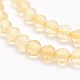 Chapelets de perles de citrine naturelle G-O166-15-3mm-3