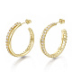 Brass Micro Pave Clear Cubic Zirconia Stud Earrings EJEW-N011-15G-NF-3