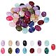 PandaHall Elite 150pcs 15 Colors Oval Imitation Gemstone Spacer Beads Acrylic Beads Loose Beads for Necklace Earrings Bracelet Pendant Jewelry Making OACR-PH0001-21-1