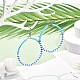 Pendientes colgantes de anillo grande con cuentas de semillas de vidrio de colores para niñas y mujeres EJEW-JE04653-3