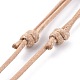 Fabricación de collar de cordón de poliéster encerado coreano ajustable AJEW-JB00510-02-3