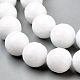 Chapelets de perles de jade blanche naturelle G-K288-14mm-20-3