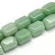 Natural Faceted Green Aventurine Column Bead Strands G-L174-02-1