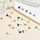 Unicraftale 40Pcs 5 Colors Flat Round 304 Stainless Steel Stud Earring Settings STAS-UN0023-78-4