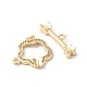 Brass Micro Pave Clear Cubic Zirconia Toggle Clasps KK-P234-64G-3