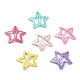Cute Spray Painted Stainless Iron Snap Hair Clips, Star, for Childern, Mixed Color, 30x31x1.5mm, 6pcs/set