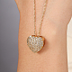Ожерелья с подвеской в виде сердца из латуни с микропаве и кубическим цирконием для женщин RK4443-1-2