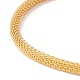 Bracelet coulissant à breloques en forme de cœur avec strass en cristal et chaîne à mailles rondes pour femme BJEW-C013-05G-2