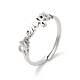 304 anillo ajustable con palabra de acero inoxidable. RJEW-L107-019P-1