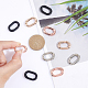 SUPERFINDINGS 16Pcs 4 Colors Alloy Spring Gate Rings FIND-PH0009-48-3