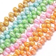 Hilos de perlas de agua dulce cultivadas naturales teñidas PEAR-L021-06-01-1