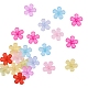 5枚の花びらの樹脂ビーズキャップ  艶消し  DIYアクセサリー  花  ミックスカラー  22mm RESI-CJ0001-121-4