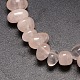 Pépites naturel rose de perles de quartz brins X-G-P029-06-2