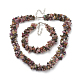 Натуральный турмалин из бисера ожерелья и браслеты X-SJEW-Q034-01-1