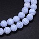 Rangs de perles d'agate en dentelle bleue naturelle de grade aa G-F222-30-6mm-5