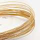 BENECREAT 20 Gauge/0.8mm Engraved Twist Gold Wire Textured Copper Wire for Ring Making CWIR-WH0004-01G-01-4