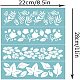 OLYCRAFT Self-Adhesive Silk Screen Printing Stencil Reusable Pattern Stencils Flower & Leaf for Painting on Wood Fabric T-Shirt Wall and Home Decorations-11x8 Inch DIY-WH0173-031-2