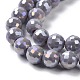 Electroplate Glass Beads Strands GLAA-E036-13A-4
