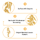 SUPERFINDINGS 2 Pairs 2 Colors Bamboo Leaves Applique Patches Sequin Sew on Applique Polyester Clothing Repair Decoration Golden Silver Patch for DIY Craft Costume Accessories PATC-FH0001-06-4