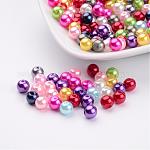 Acryliques perles mélangées rondes de perles pour les bijoux bricolage et bracelets, 6mm