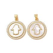 Латунные микропаве прозрачные подвески с фианитом KK-B083-18G