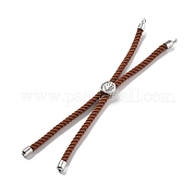 Серебряные браслеты из витого нейлонового шнура DIY-B066-03P-09